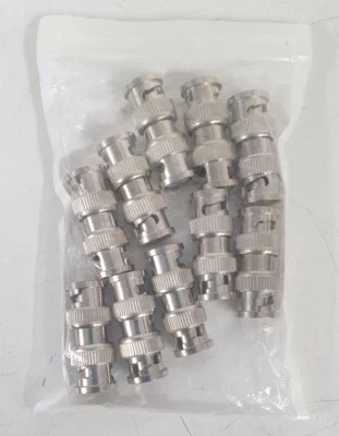 10x Job Lot New BNC Male to Male  Male-Male Connector Joint Coupler High Quality - Image 1 of 3