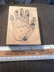 ASIAN WOMAN HAND NEW RUBBER STAMP 4 X 3 - Picture 1 of 2