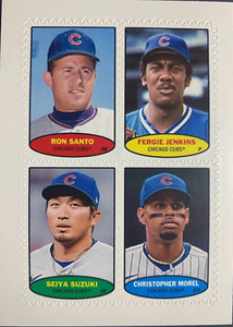 2023 Topps Heritage Chicago Cubs '74 Stamps 74BS-9 - 74BS-12 Morel+