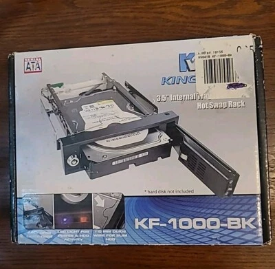 KINGWIN 3.5" INTERNAL HOT SWAP Drawer KF-2000-BK Safety Lock #W4251 - Image 1 of 4