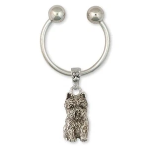Westie Key Ring Jewelry Sterling Silver Handmade West Highland White Terrier Key - Picture 1 of 1