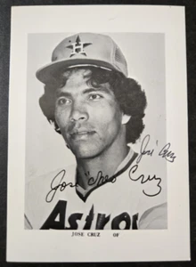 Vintage JOSE CRUZ Signed Autographed 5" x 3.5" Photo ~ Houston Astros RARE - Picture 1 of 9