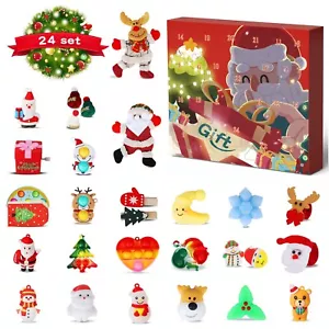 Advent Calendar 2024 Christmas Fidget Toys-24 Days Count Down Gift For Kids - Picture 1 of 10