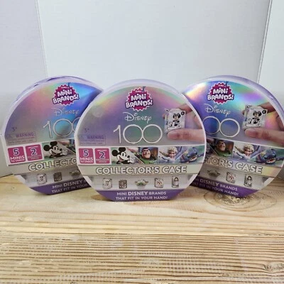 Disney Mini Marcas Estuche Coleccionista 100 Edición Limitada Platino NUEVO Lote De 3  Foto 1 de 4