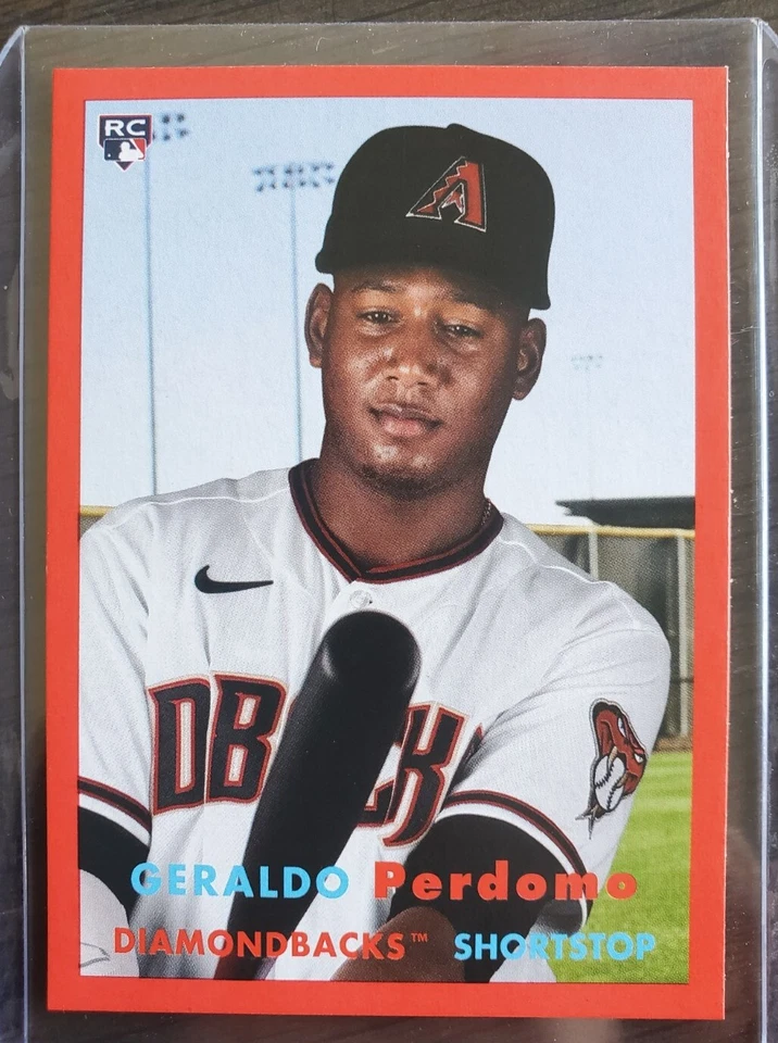 2021 Topps Archives Geraldo Perdomo Red Parallel SP #/75 RC Diamondbacks - Image 1 of 2