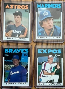 Juego completo de tarjetas de béisbol Topps 1986 con errores #57 y 141 - Imagen 1 de 3