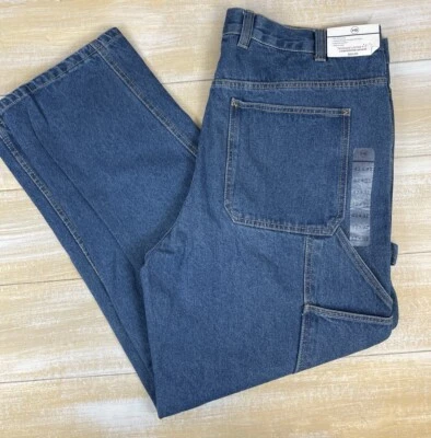 Pantalones de mezclilla para hombre Harbor Bay HB resistentes holgados azul 42 X 32 nuevos con etiquetas Foto 1 de 4