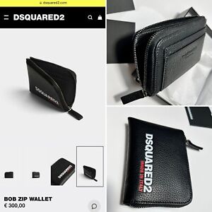 Nuova stagione Dsquared2 Icon logo print zip up wallet Portafogli Zip Uomo 300€