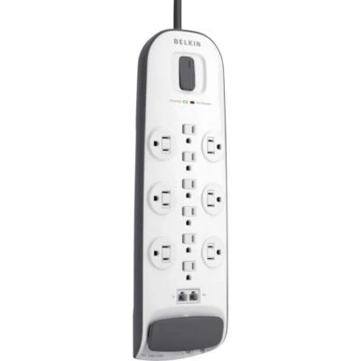 Belkin BV112230-08 12-outlet Surge Protector with 8 ft Power Cord with Cable/ - Image 1 of 4
