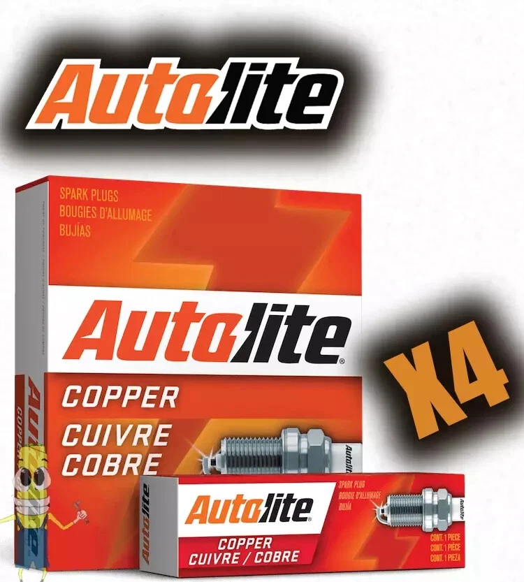 4 pc Autolite Copper Core Spark Plugs for 1988-1995 Toyota Pickup 3.0L V6 mt - Image 1 of 1