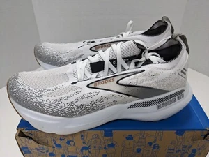 Brooks Glycerin Stealthfit 21 Women 11 Shoes White Sneaker Running BARELY USED - Picture 1 of 10