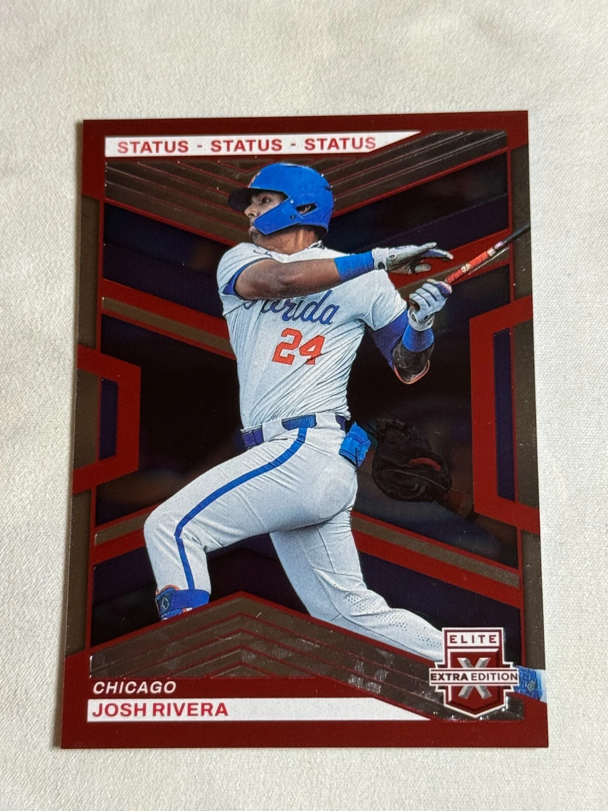 2023 Panini Elite Extra Edition Red Status Josh Rivera /199 #144 Cubs
