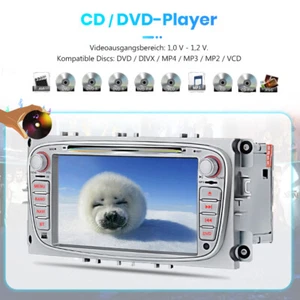 7" Autoradio Für Ford Mondeo Focus S-MAX Galaxy DVD CD SAT NAV BT DAB SWC GPS - Bild 1 von 12