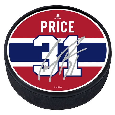Carey Price Puck with Replica Signature Cover