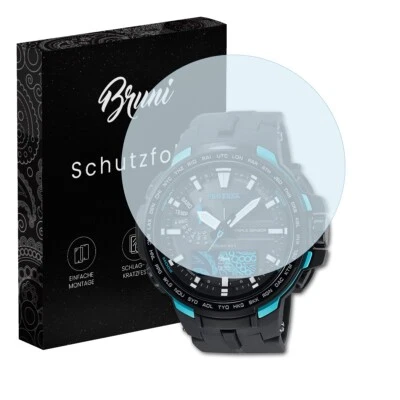 Bruni 2x Folie für Casio PRW-6100Y-1AER Schutzfolie Displayschutzfolie - Bild 1 von 4