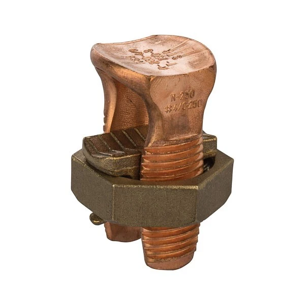 NEW NSI N-250 COPPER SPLIT BOLT CONNECTOR FOR COPPER + COPPERWELD WIRES 250 MCM - Image 1 of 1