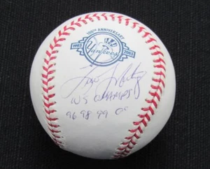 Tino Martinez Signed/Auto Yankees 100th OML Baseball JSA Inscr  186914 - Picture 1 of 2