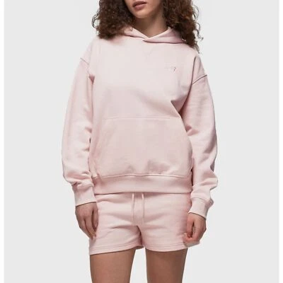 NEW BALANCE Sudadera con Capucha de Terry Francés Grande Rosa Claro Nueva con Etiquetas Pequeña Foto 1 de 4