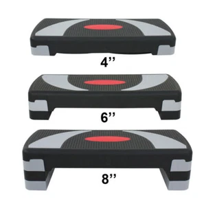 31" Exercise Step Platform Adjustable Aerobic Step Platform Workout Stepper Home - Picture 1 of 24