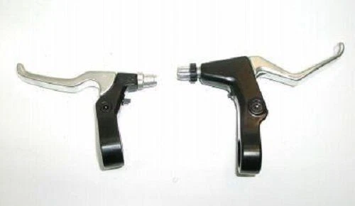 PAIR OF BLACK/SILVER BICYCLE BRAKE LEVERS PARTS 340 - Изображение 1 из 1