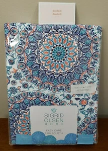 Sigrid Olsen 70" Round Fabric Tablecloth TAPESTRY MEDALLION Blue Multi Color NEW - Picture 1 of 2