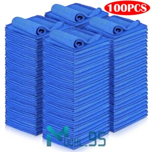 100 Stck. Mikrofaser Reinigungstuch Handtuch Lappen Polieren Details für Waschen Auto Zuhause - Bild 1 von 28