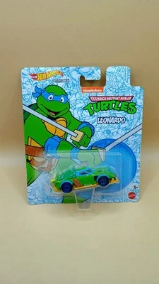 2023 Hot Wheels Character Cars Teenage Mutant Ninja Turtles Leonardo TMNT HKV23 - Imagem 1 de 4