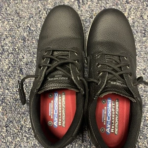 Skechers Work Shoes Mens Size 10.5 Slip Resistant ASTM F2892-18 Leather - Picture 1 of 16