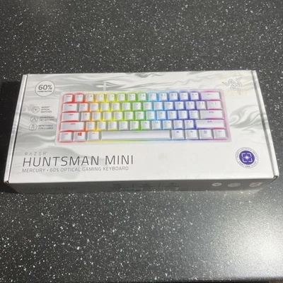 New Razer Huntsman Mini Mercury 60% Optical Gaming Keyboard RZ03-03390300-R3M1 - Image 1 of 2