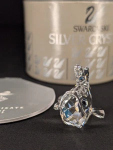Nicht mehr erhältliche Swarovski Baby Karpfen Fisch Silber Kristall Figur 1992-2005 mit Box - Bild 1 von 9