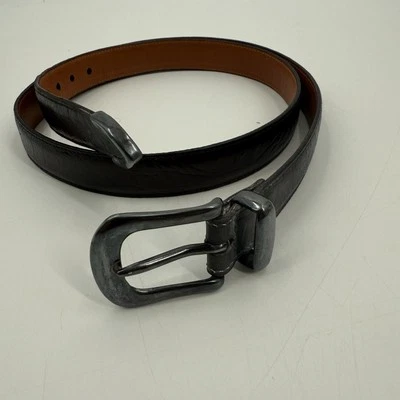 Cinturón de hombre Trafalgar negro italiano Kango granulado becerro talla 38 Foto 1 de 4