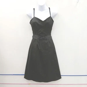 Coast Dress UK 8 Black Satin Fit Flare Sweetheart Neck Womens RMF-FPL16 - Picture 1 of 5