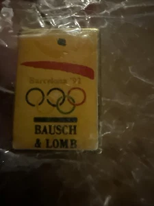 Vintage 1992 Barcelona Summer Olympics Bausch & Lomb Lapel Pin - Picture 1 of 5