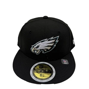 New Era 59Fifty Kids Fitted Hat Philadelphia Eagles Basic Black Cap Size 6 3/4 - Bild 1 von 9