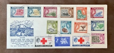 Pitcairn 1964 QEII Cover Set SG 18-28 + 32, 34-35 SC 20-30 + 34, 36-37 very fine - Image 1 of 2