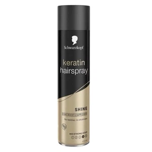 Schwarzkopf Keratin Hairspray Shine Shiny Hair - 48h Strong Hold 400ml - Picture 1 of 2