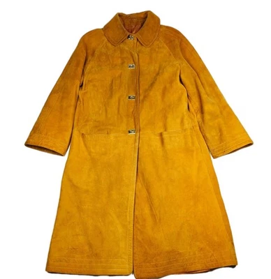 Vintage 60s 70s Bonnie Cashin Sills Gold Turn Lock Leather & Canvas Coat Jacket - Image 1 of 4