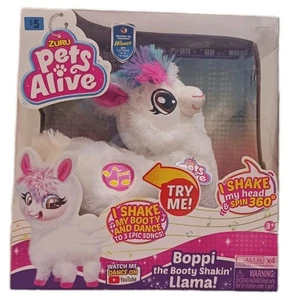 ZURU Pets Alive Boppi the Booty Shakin' Llama blanc et rose NEUF dans sa boîte - Photo 1/6