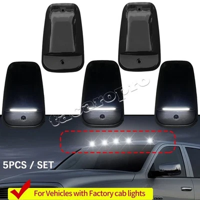 5PCS Cab Roof Marker Running Light White For 2003-18 Dodge Ram 1500 2500 3500 - Image 1 of 4