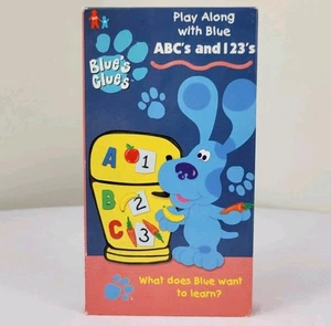 Blue’s Clues ABC’s and 123’s Play Along (VHS, 1999) Nickelodeon Nick Jr Cartoon - Picture 1 of 8