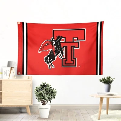 BANDERA BANNER TEXAS TECH UNIVERSITY RED RAIDERS 3'X5' Foto 1 de 2