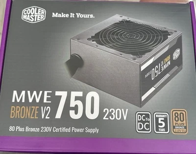 Cooler Master MWE Bronze V2 750W Netzteil - Black Mesh Cable - 80+ ATX 2.52 - Bild 1 von 2