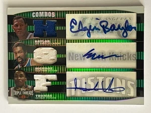 2006-07 Triple Threads Baylor, Monroe & Thomas Triple Relic AUTO HOF #17/18 SSP - Picture 1 of 3