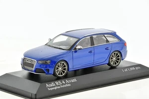 AUDI RS4 Blue Metallic 2012 1/43 MINICHAMPS 410 011110 - Picture 1 of 5