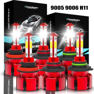 6x Para Ford Explorer 2011-2015 Combo Faros LED Alto/Bajo + Kit de Bombillas Antiniebla Foto 1 de 4