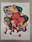 1960 Vintage Coke Coca Cola Soda Original Magazine Ad Santa & His Elves
