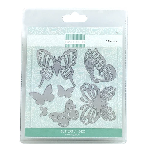 FIRST EDITION CRAFT BUTTERFLY DIES 7 PIECES ON MAGNETIC SHEET, NEW  - Image 1 of 1