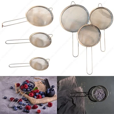 Stainless Steel Strainer Mesh Filter Wire Classic Sieve Kitchen Tool Colander - Image 1 of 4