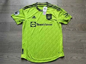 Manchester United Authentic Jersey 2022/2023 Adidas Green Heat Dry M BNWT - Picture 1 of 8
