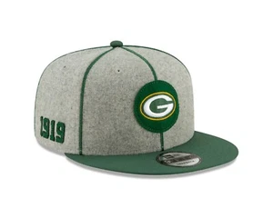 Green Bay Packers New Era Sideline Home 1919 9FIFTY Adjustable Hat - Gray - Picture 1 of 7